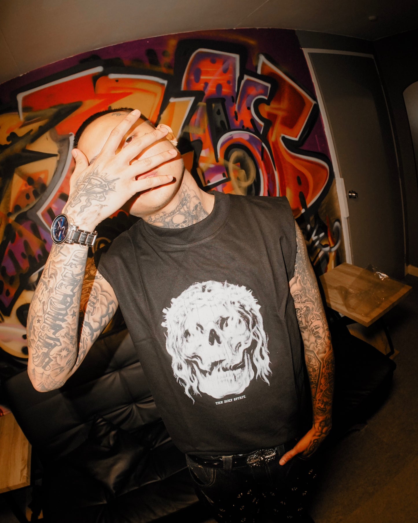 SKULL BOXY MUSCLE TEE