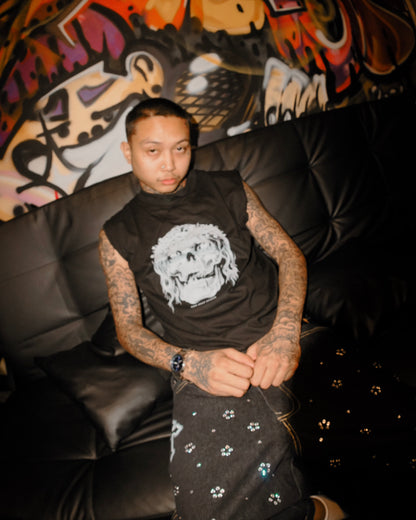 SKULL BOXY MUSCLE TEE